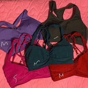 Bombshell sportswear bundle of 5 Bralette Tops assorted colors styles